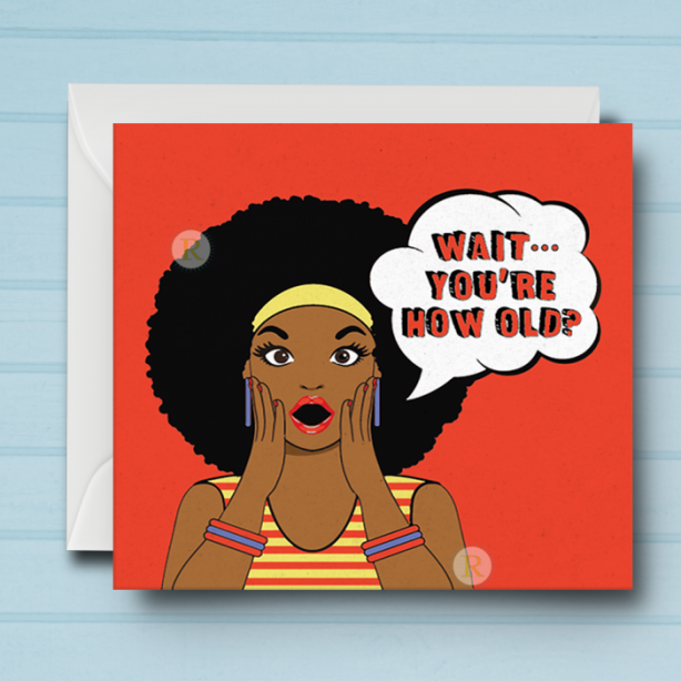Black Girl Birthday Card T